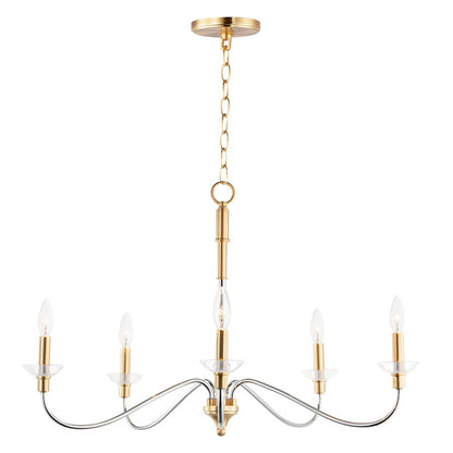 Clarion Chandelier, Polished Chrome