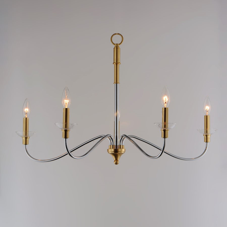 Clarion Chandelier, Polished Chrome
