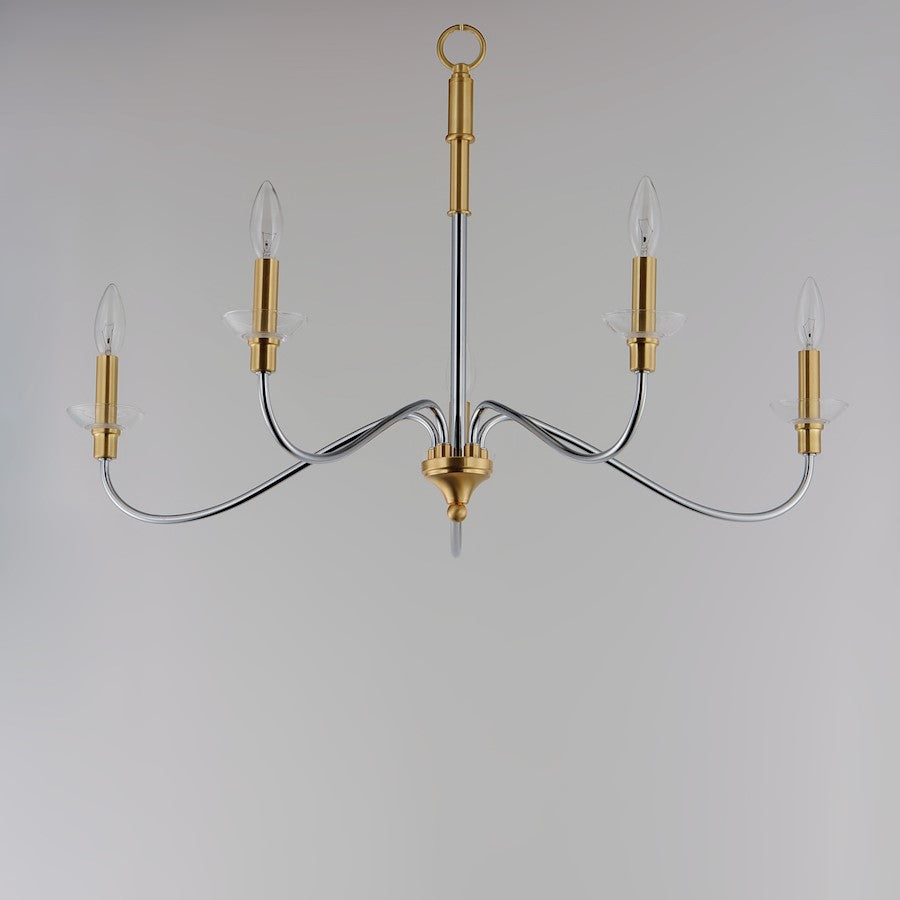 Clarion Chandelier, Polished Chrome