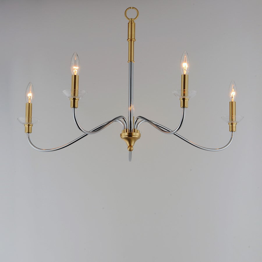 Clarion Chandelier, Polished Chrome