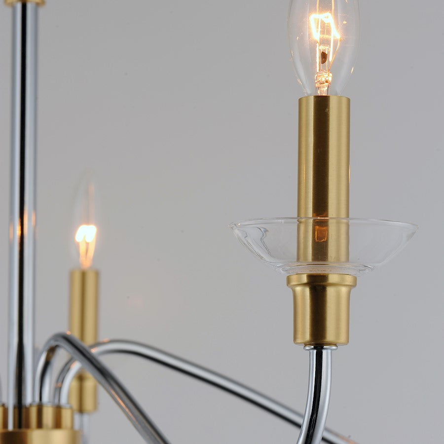Clarion Chandelier, Polished Chrome