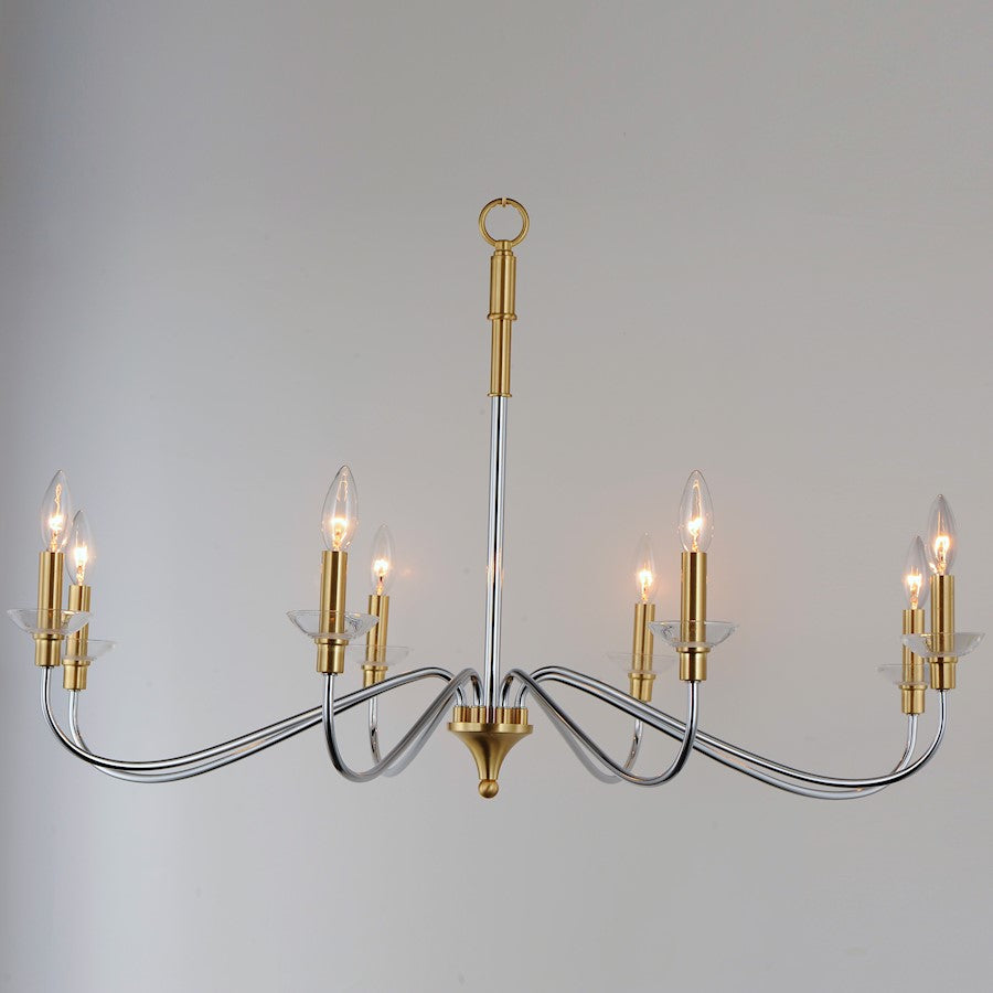 Clarion Chandelier, Polished Chrome