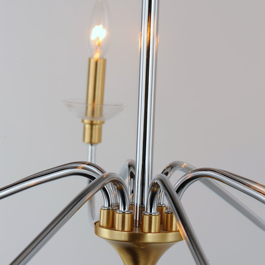 Clarion Chandelier, Polished Chrome