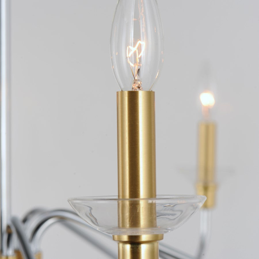 Clarion Chandelier, Polished Chrome