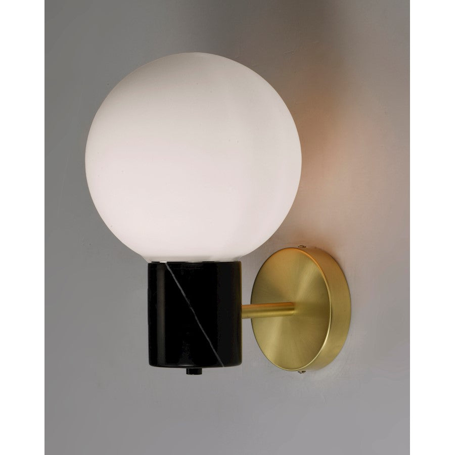 Maxim Lighting Vesper-Wall Sconce, Satin Brass/Black