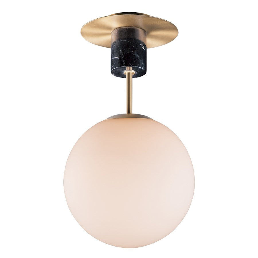 Maxim Lighting Vesper-Semi-Flush, Satin Brass/Black