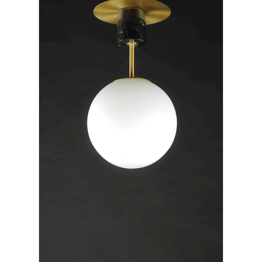 Maxim Lighting Vesper-Semi-Flush, Satin Brass/Black