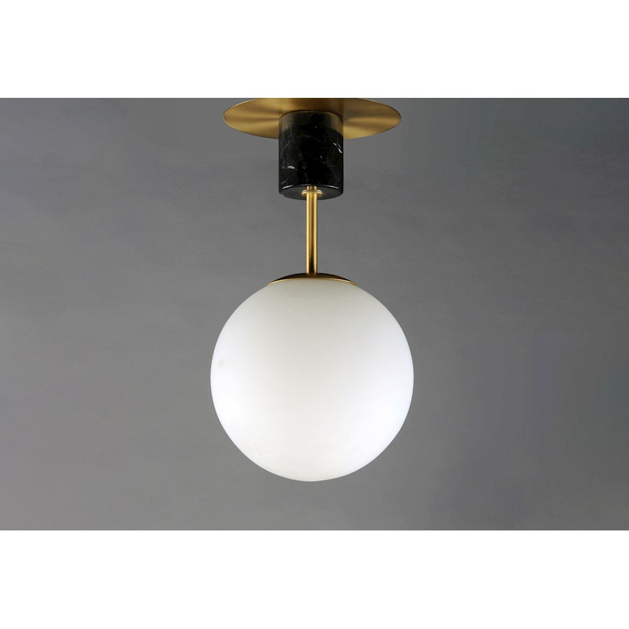 Maxim Lighting Vesper-Semi-Flush, Satin Brass/Black