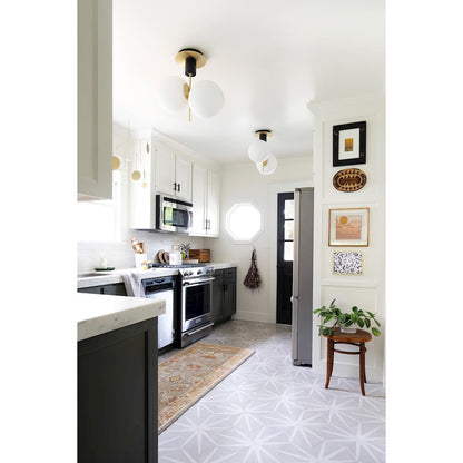 Maxim Lighting Vesper-Semi-Flush Mount, Satin Brass/Black