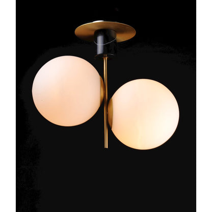 Maxim Lighting Vesper-Semi-Flush Mount, Satin Brass/Black