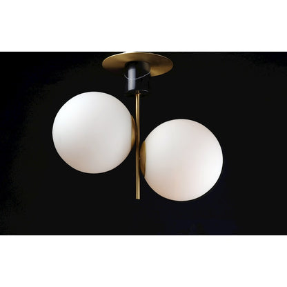 Maxim Lighting Vesper-Semi-Flush Mount, Satin Brass/Black