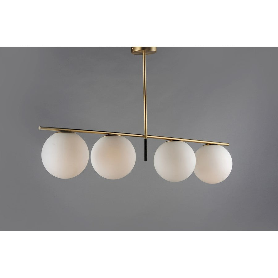 Maxim Lighting Vesper-Linear Pendant, Satin Brass/Black