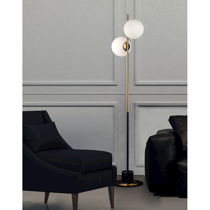 Maxim Lighting Vesper-Floor Lamp, Satin Brass/Black