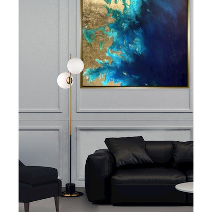 Maxim Lighting Vesper-Floor Lamp, Satin Brass/Black