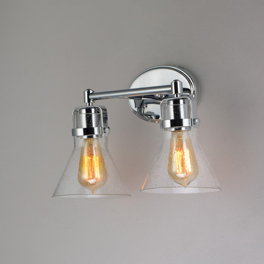 Maxim Lighting Seafarer 2-Light Bath Vanity in Polished Chrome