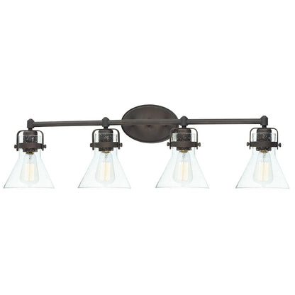 Maxim Lighting Seafarer 4-Light Bath Vanity With Bulbs, Bronze