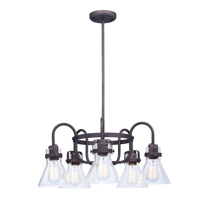 Maxim Lighting Seafarer 5-Light Chandelier With Bulbs, Bronze