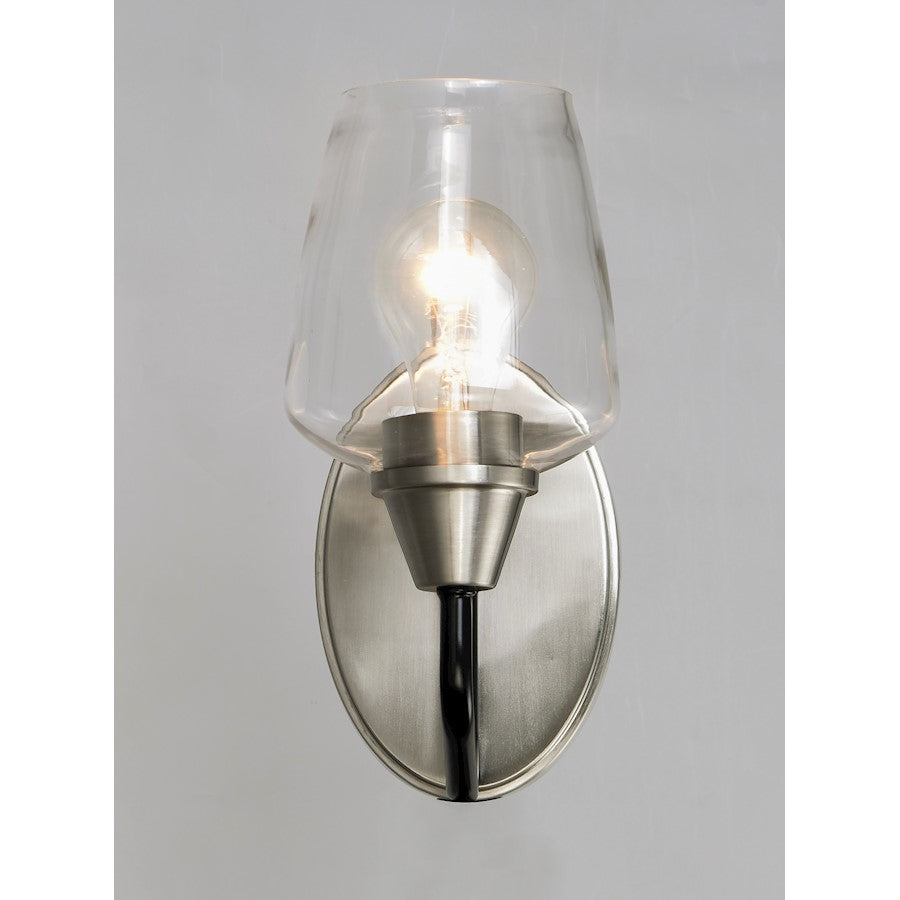 Maxim Lighting Goblet-Wall Sconce, Black/Satin Nickel