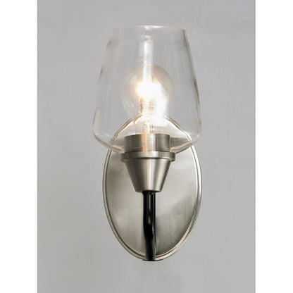 Maxim Lighting Goblet-Wall Sconce, Black/Satin Nickel