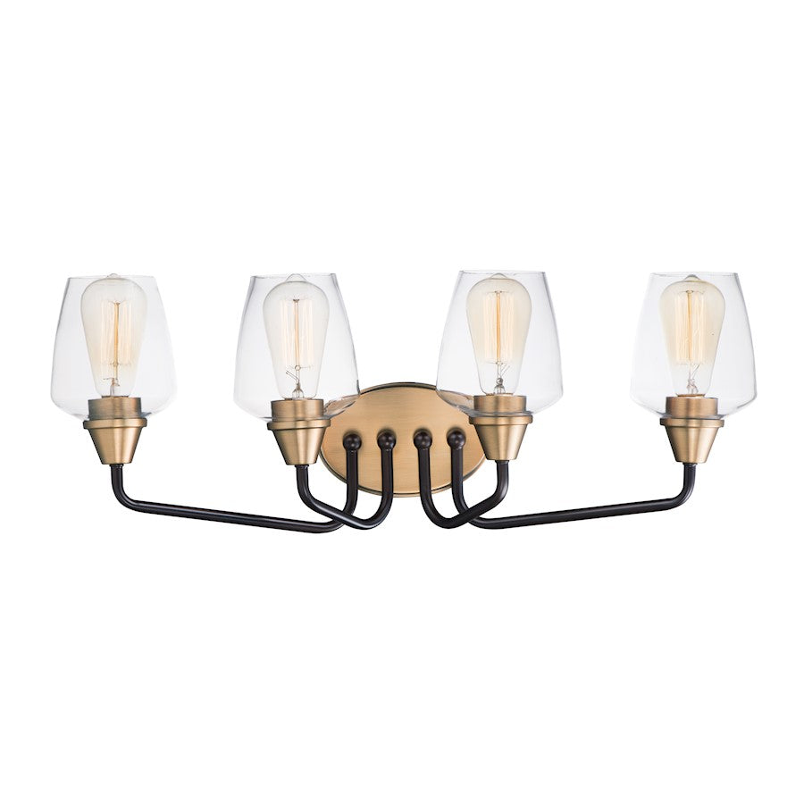 Maxim Lighting Goblet 4 Light Bath Vanity, Bronze/Antique Brass