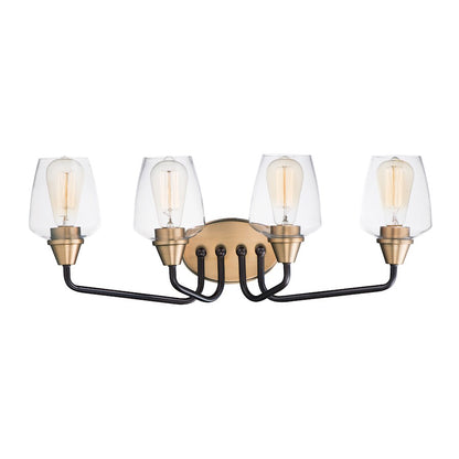 Maxim Lighting Goblet 4 Light Bath Vanity, Bronze/Antique Brass