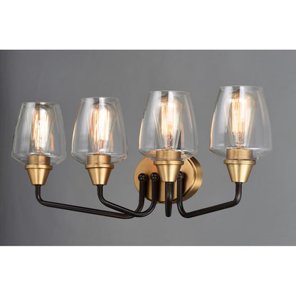 Maxim Lighting Goblet 4 Light Bath Vanity, Bronze/Antique Brass
