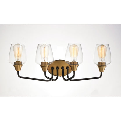 Maxim Lighting Goblet 4 Light Bath Vanity, Bronze/Antique Brass