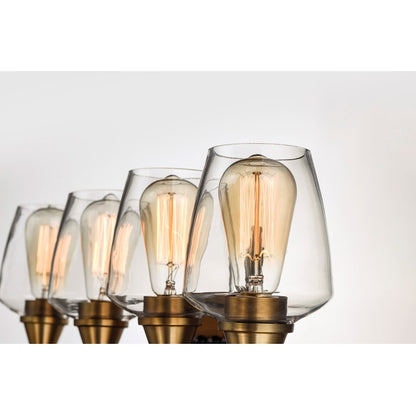 Maxim Lighting Goblet 4 Light Bath Vanity, Bronze/Antique Brass