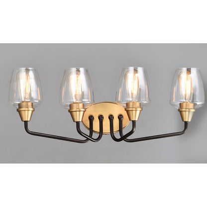 Maxim Lighting Goblet 4 Light Bath Vanity, Bronze/Antique Brass