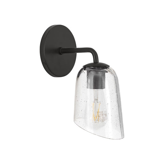 Maxim Lighting Keppe 1Lt 7" Wall Sconce, Dark Bronze/Stone Seeded