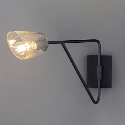 Maxim Lighting Keppe 1Lt 23" Wall Sconce, Dark Bronze/Stone Seeded