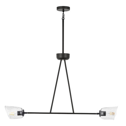 Maxim Lighting Keppe 2Lt Linear Pendant, Dark Bronze/Stone Seeded - 26262SSDBZ