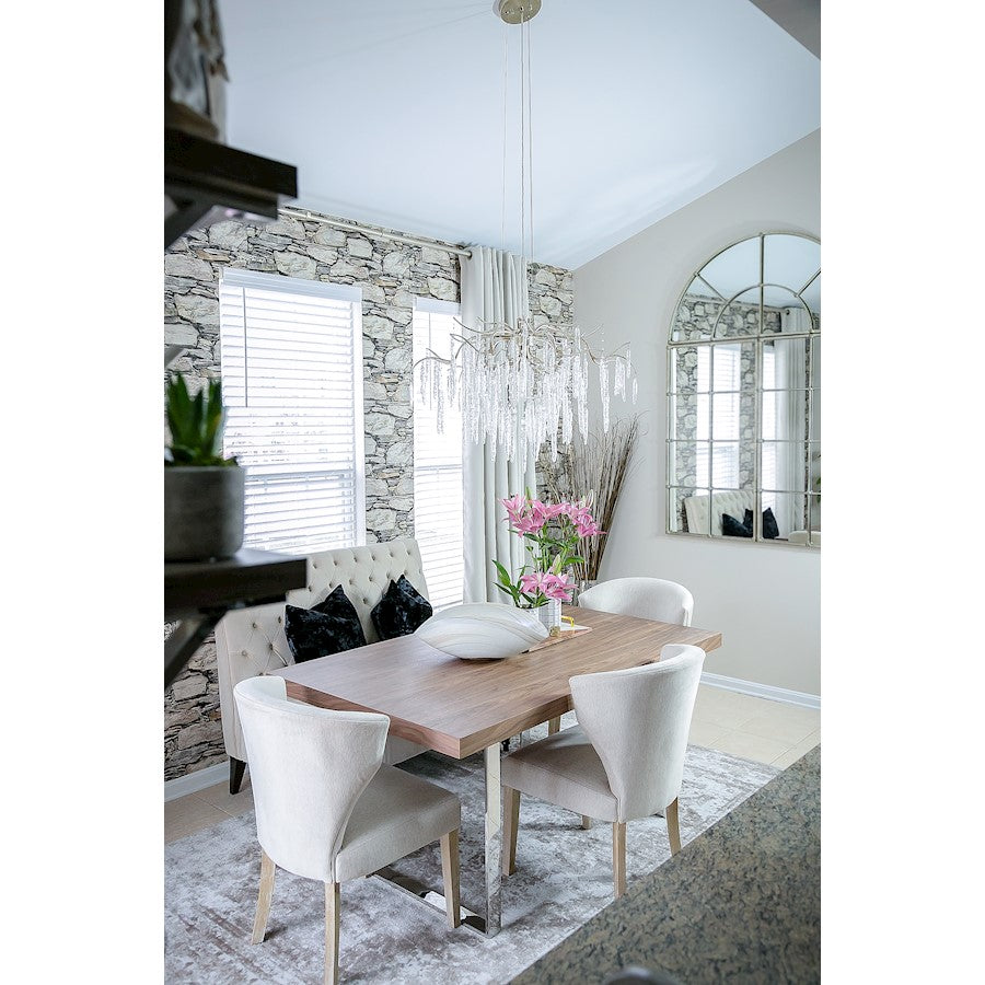 Maxim Lighting Willow 8 Light Chandelier in Silver Gold