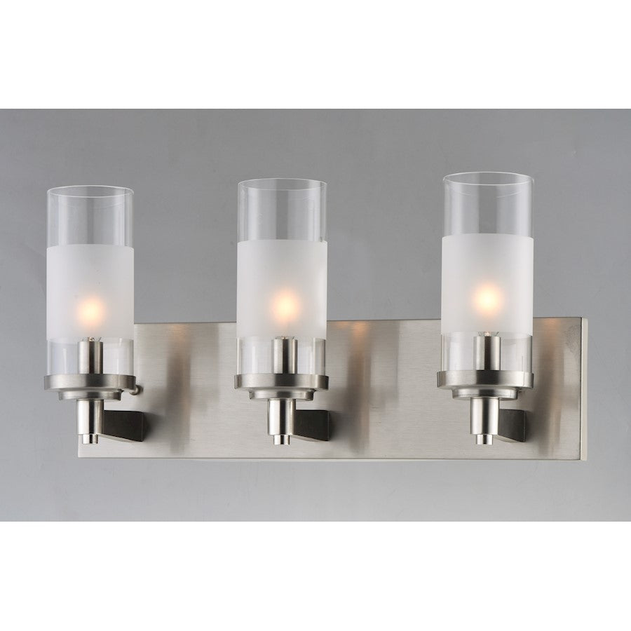Maxim Lighting Crescendo 3 Light Wall Sconce, Satin Nickel