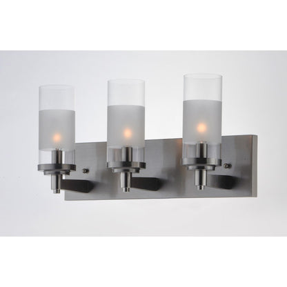 Maxim Lighting Crescendo 3 Light Wall Sconce, Satin Nickel
