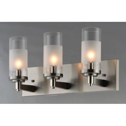 Maxim Lighting Crescendo 3 Light Wall Sconce, Satin Nickel