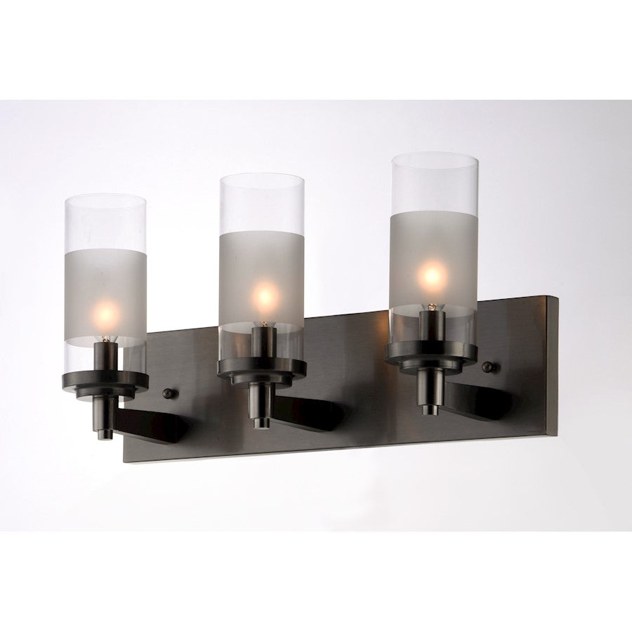 Maxim Lighting Crescendo 3 Light Wall Sconce, Satin Nickel