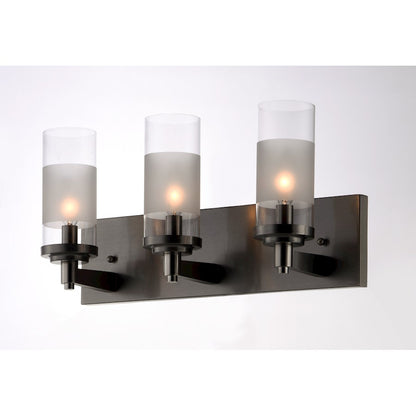 Maxim Lighting Crescendo 3 Light Wall Sconce, Satin Nickel
