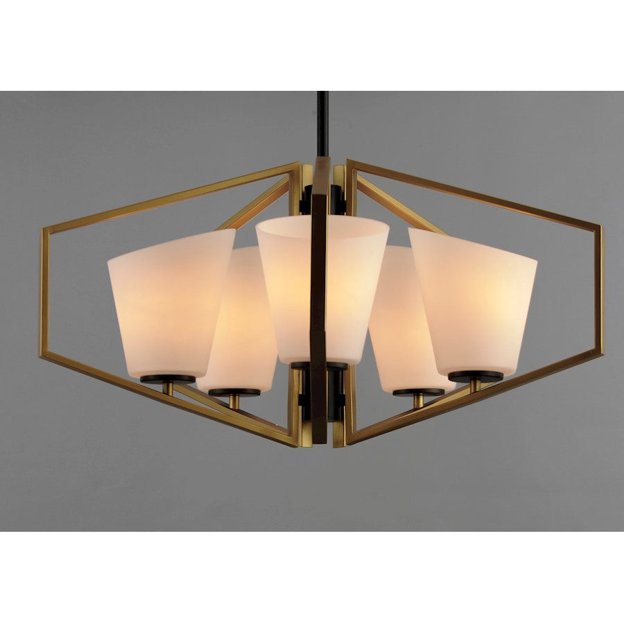 5 Light Chandelier, Gold