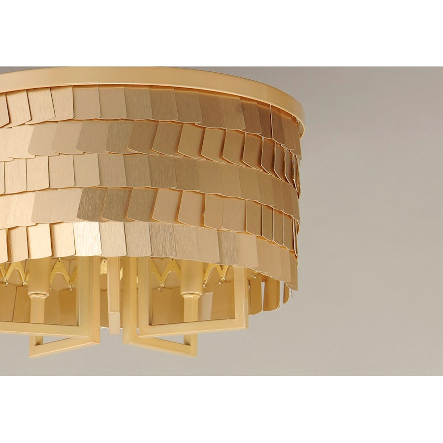 Maxim Lighting Glamour 5-Light Flush Mount, Champagne/Gold