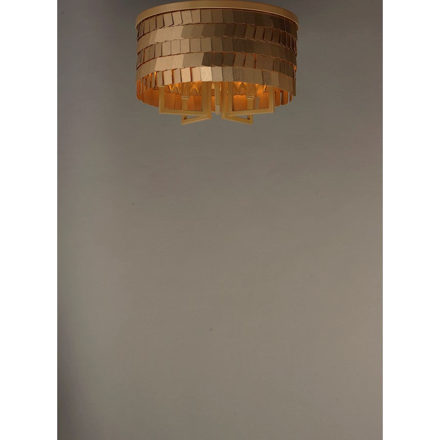 Maxim Lighting Glamour 5-Light Flush Mount, Champagne/Gold