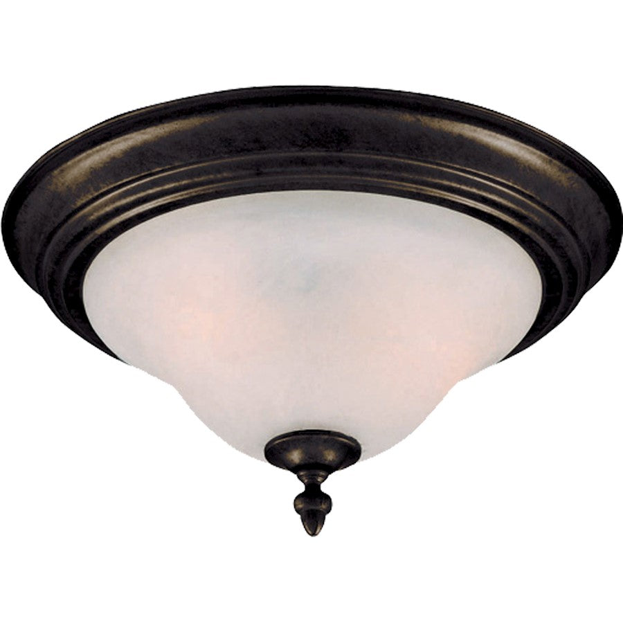 Maxim Lighting Pacific 2 Light Flush Mount, Kentucky Bronze/Marble