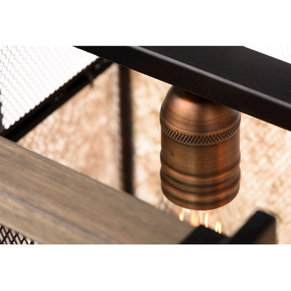 5 Light Linear Pendant, Black
