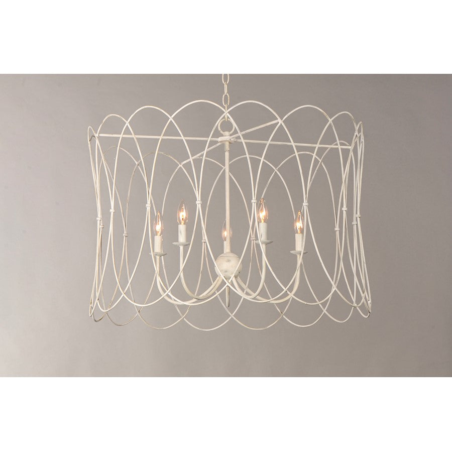 Trellis Chandelier, Weathered White
