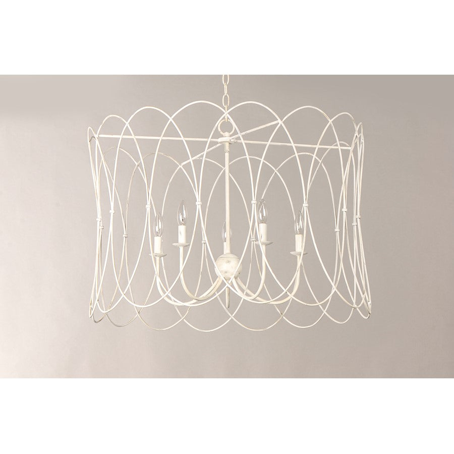 Trellis Chandelier, Weathered White