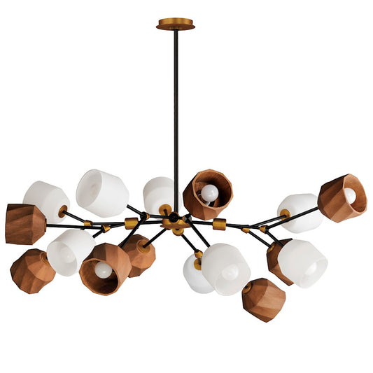 16 Light Multi Light Pendant, Bronze