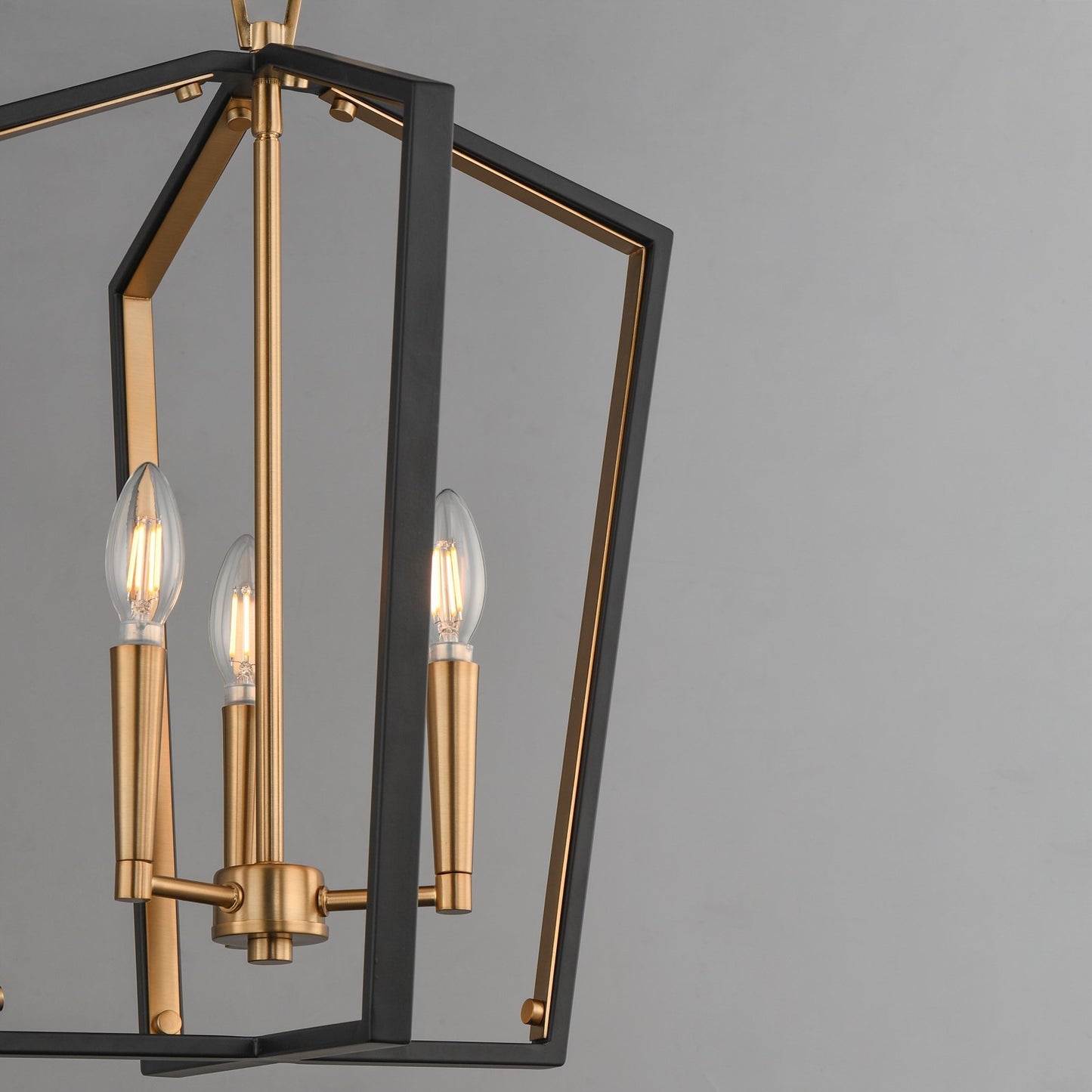 Maxim Lighting Melrose 3Lt 20.5" Entry Foyer Pendant, Black/Brass