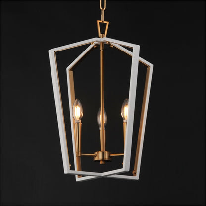 Maxim Lighting Melrose 3Lt 20.5" Entry Foyer Pendant, White/Brass