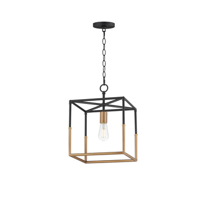 Maxim Lighting SoHo 1Lt 16.75" Entry Foyer Pendant, Black/Brs