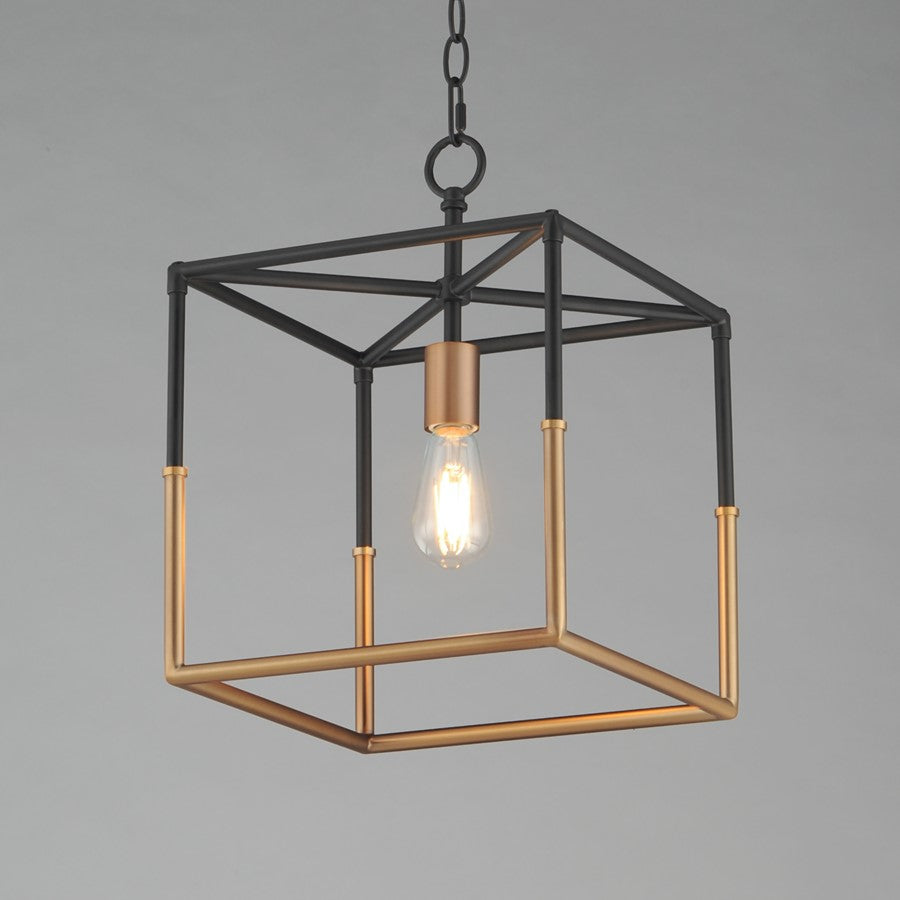 Maxim Lighting SoHo 1Lt 16.75" Entry Foyer Pendant, Black/Brs